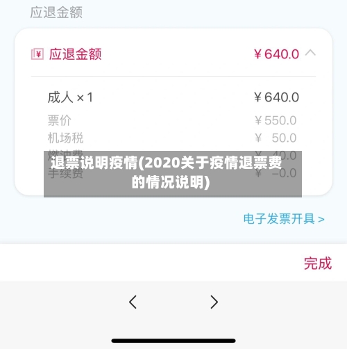 退票说明疫情(2020关于疫情退票费的情况说明)-第1张图片