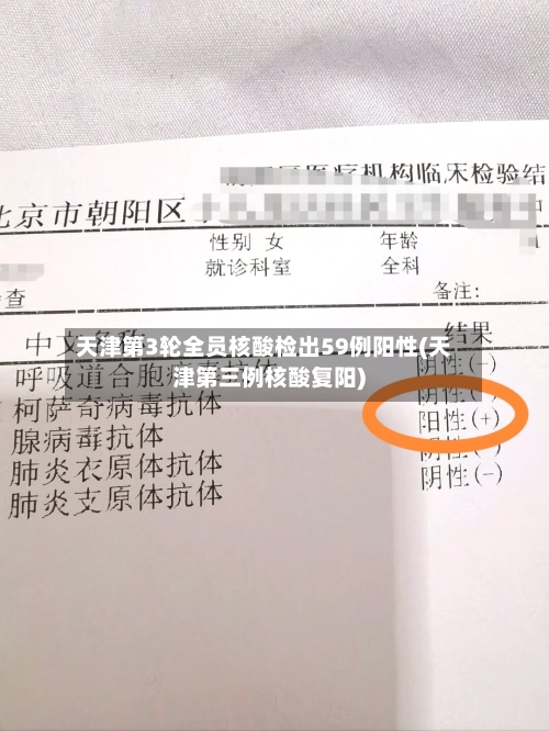 天津第3轮全员核酸检出59例阳性(天津第三例核酸复阳)-第1张图片