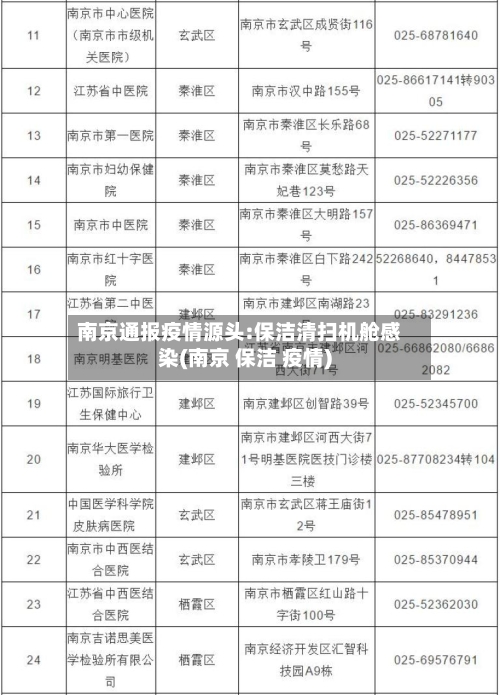南京通报疫情源头:保洁清扫机舱感染(南京 保洁 疫情)-第1张图片