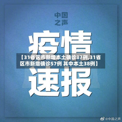 【31省区市新增本土确诊87例,31省区市新增确诊57例 其中本土38例】-第1张图片