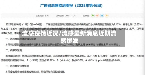 流感疫情近况/流感最新消息近期流感爆发-第1张图片