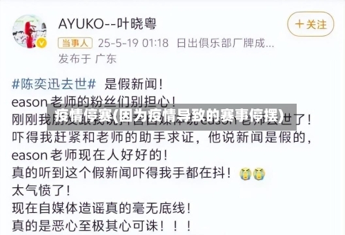 疫情停赛(因为疫情导致的赛事停摆)-第1张图片