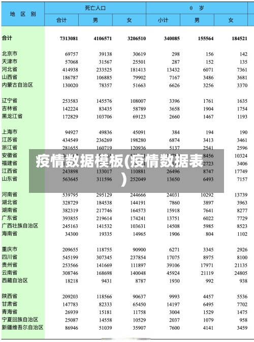 疫情数据模板(疫情数据表)-第2张图片