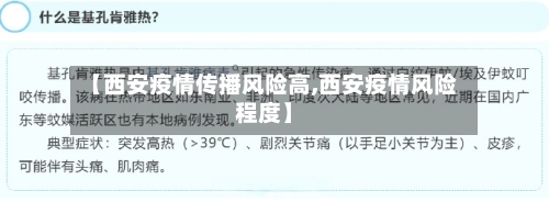 【西安疫情传播风险高,西安疫情风险程度】-第3张图片