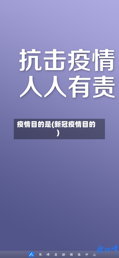 疫情目的是(新冠疫情目的)-第3张图片