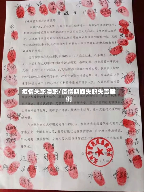 疫情失职渎职/疫情期间失职失责案例-第1张图片
