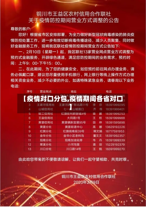 【疫情对口分包,疫情期间各省对口】-第1张图片