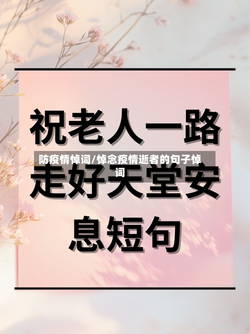 防疫情悼词/悼念疫情逝者的句子悼词-第2张图片