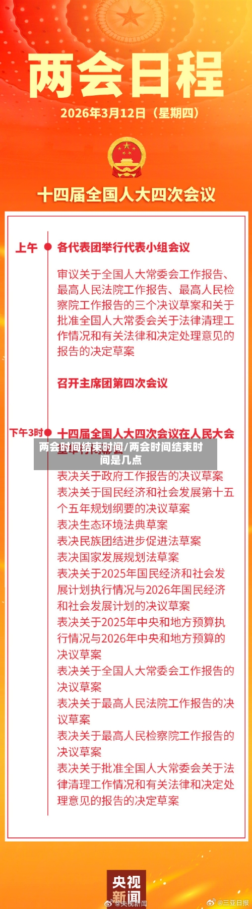 两会时间结束时间/两会时间结束时间是几点-第3张图片