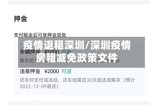 疫情退租深圳/深圳疫情房租减免政策文件-第1张图片